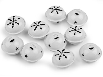 Kovové rolničky Ø35 mm, 40 mm - 10 ks - 2 Ø40 mm bílá