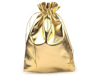 Dárkový pytlík 16,5x23 cm lurex - 10 ks - 2 zlatá