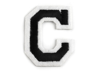 Nažehlovačka písmena - 10 ks - 3 "C" černá