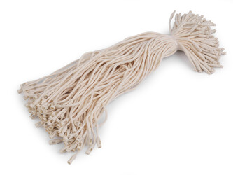 Šňůrka na visačku bavlněná s pojistkou - 1000 ks - 2 béžová světlá