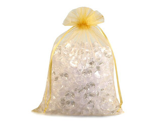 Dárkový pytlík 20x26 cm organza - 100 ks - 1 zlatá