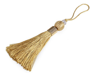 Střapec délka 22-24 cm - 20 ks - 3 zlatá zlatá