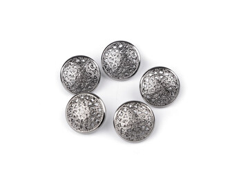 Kovový knoflík filigrán velikost 24", 28" - 25 ks - 6 (24") nikl antik
