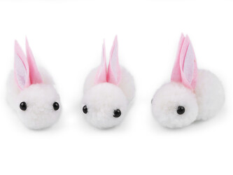 Bambulkový králíček - 10 ks - 1 bílá