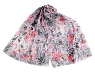 Letní šátek / šála 75x180 cm - 1 ks - 11 šedá světlá