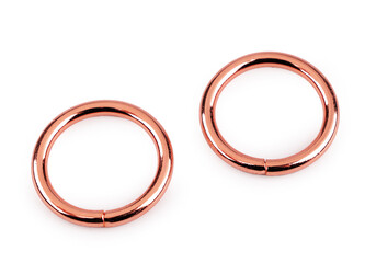 Kroužek Ø25 mm - 50 ks - 8 růžové zlato tmavá