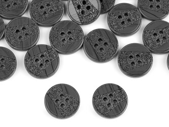 Knoflík laser velikost 24", 28", 32", 36" - 50 ks - 10 (28") šedá