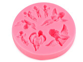 Silikonová forma anděl Ø9,5 cm - 1 ks - (12) růžová