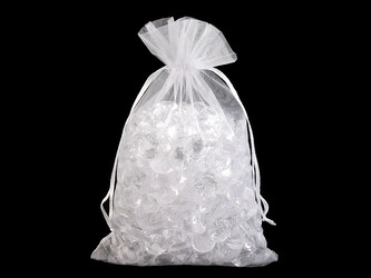 Dárkový pytlík 15x24 cm organza - 100 ks - 1 (15x24 cm) bílá