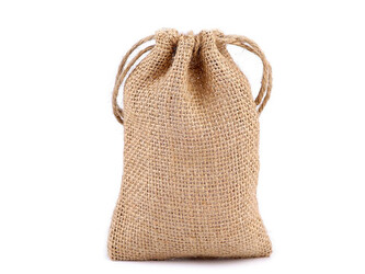 Dárkový pytlík 9x14 cm jutový - 10 ks - režná přírodní