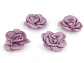 Saténový květ růže k našití a nalepení Ø5 cm - 10 ks - 4 starorůžová