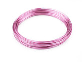 Drát hliníkový Ø1 mm - 1 ks - 3 růžová sv.