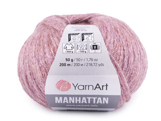 Pletací příze Manhattan 50 g - 1 ks - 3 (909) starorůžová