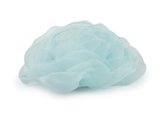 Organzový květ růže k našití a nalepení Ø8 cm - 10 ks - 6 mentolová