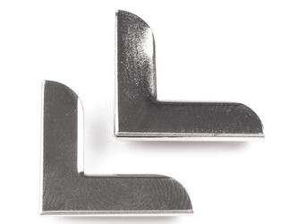 Kovový rožek 19x19 mm - 100 ks - nikl