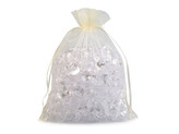Dárkový pytlík 20x26 cm organza - 5 ks - 12 vanilková