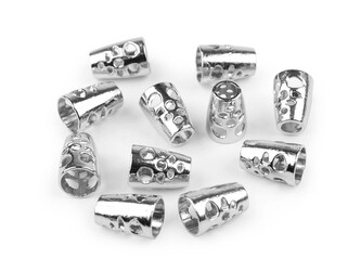 Kovová koncovka na šňůru Ø5 mm / ozdoba - 50 ks - 1 nikl