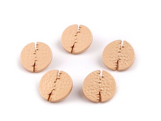 Kovový knoflík velikost 28" - 20 ks - 2 růžové zlato