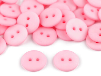 Knoflík velikost 24" - 50 ks - 23 růžová střední