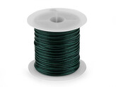 Šňůrka hlazená, lesklá Ø1 mm - 25 ks - 6 zelená tmavá