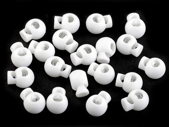 Brzdičky kulaté 15x19 mm - 500 ks - 1 Off White