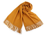 Šátek / šála typu pashmina s třásněmi 65x180 cm - 1 ks - 7 (12a) hořčicová