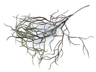 Umělá větvička - 6 ks - šedozelená