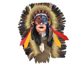 Závěsná dekorace Indiánská náčelnice 50 cm - var. B