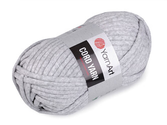 Pletací příze Cord Yarn 250 g - 1 ks - 9 (756) šedá nejsvětlější žíhaná