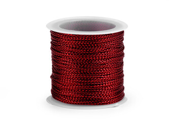 Dutinka s lurexem Ø1 mm kulatá vánoční - 1 ks - 1 červená