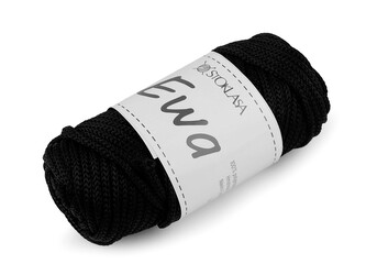 Pletací a háčkovací příze macrame Ewa Ø4 mm 90 g - 1 ks - 10 černá
