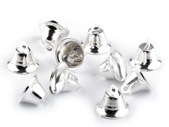 Zvoneček Ø20 mm - 50 ks - 3 stříbrná světlá