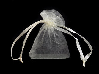 Dárkový pytlík 4,5x7 cm organza - 100 ks - 2 krémová nejsvět.