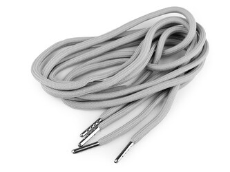 Oděvní šňůra s koncovkami do kapucí, délka 130 cm - 10 ks - 5 šedá světlá