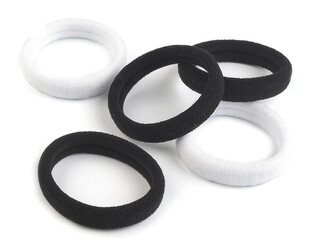 Gumičky do vlasů - 24 ks - černobílý mix