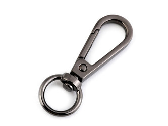 Kovová karabina s obrtlíkem průvlek 12 mm - 100 ks - 2 nikl černý