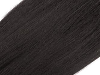 Vlasový příčesek s vlásenkou a stuhou - 1 ks - 4 černá