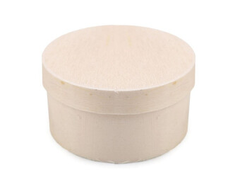 Přírodní krabička z překližky k dozdobení - 12 ks - přírodní sv.