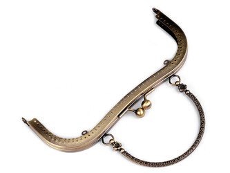 Rámeček na výrobu kabelky našívací - 1 ks - 1 staromosaz