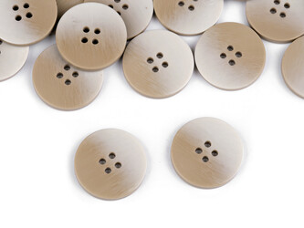 Knoflík ombré velikost 34", 40", 44" - 50 ks - 1 (40") béžová světlá