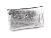 Peněženka metalická 9x16 cm - 1 ks - 1 stříbrná