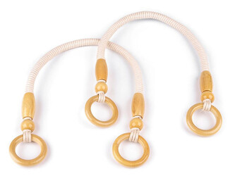 Ucha na tašky s kroužky délka 50-55 cm - 2 ks - 4 přírodní sv.
