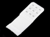 Prodloužení obvodu podprsenky šíře 40 mm trojřadé - 10 ks - 1 bílá