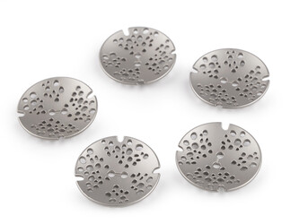 Kovový knoflík designový velikost 32", 48" - 5 ks - 2 (48") nikl