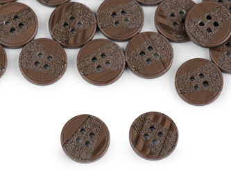 Knoflík laser velikost 24", 28", 32", 36" - 50 ks - 6 (28") hnědá