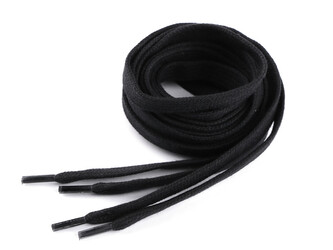 Bavlněné tkaničky do bot / tenisek / mikin délka 130 cm - 2 ks - 10 (9200) černá