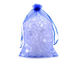 Dárkový pytlík 15x24 cm organza - 10 ks - 10 (20) modrá královská