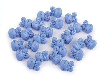 Knoflík dětský velikost 28" zajíc - 25 ks - 5 modrá