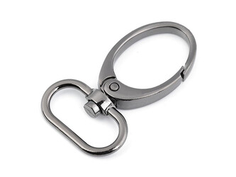 Kovová karabina s obrtlíkem průvlek 25 mm - 20 ks - 3 nikl černý