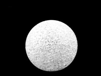 LED svítící koule Ø8 cm - 1 ks - bílá multikolor